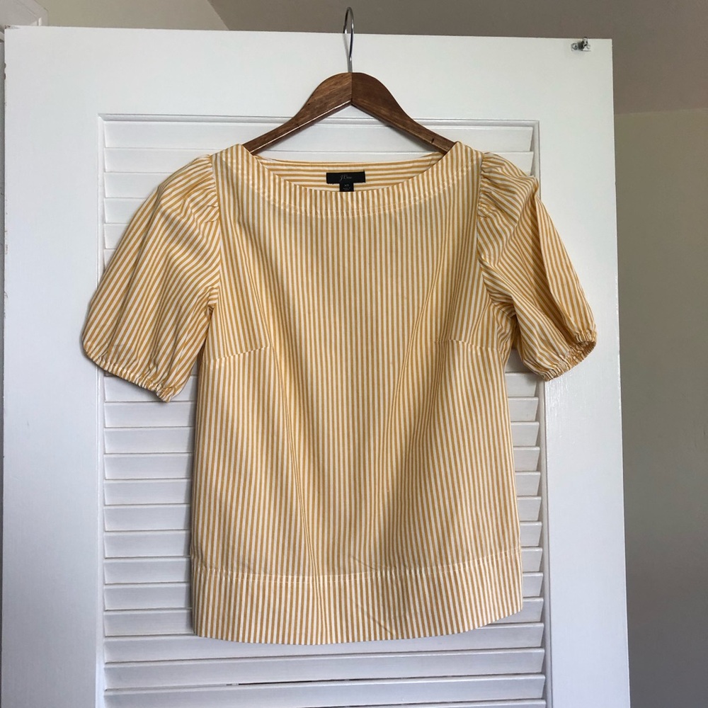 J Crew Women’s Top Blouse Puff Sleeve